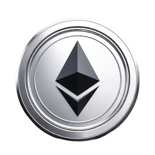 Lebdeča kovanica kriptovalute Ethereum ETH kot grafični element